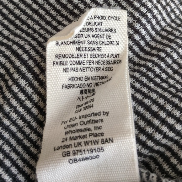 Free People Striped 3/4 Sleeve High Neck Tee XS - Picture 5 of 5